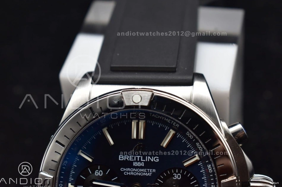 B01 A7750 Blk Best Chrono 43mm BLS SS 1:1 Navitimer Version L-Blue LE 1126